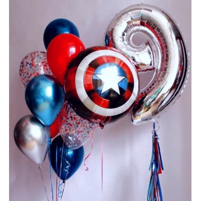 561, Набор Мстители Эмблема Капитан Америка, 04-009, 3110.00 р., День рождения, , День рождения