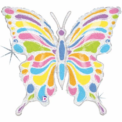 1169, Фигура Сверкающая бабочка голография, 35087Н, 850.00 р., Фольгированные фигуры, , Фольгированные фигуры