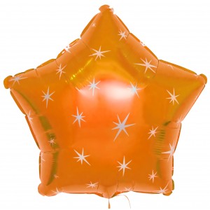 Звезда с рисунком Искры оранжевая