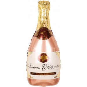 Фигура Бутылка Шампанского Розовое золото Виноград
